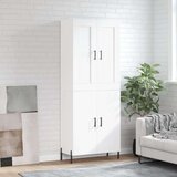  Visoka komoda bijela 69 5x34x180 cm konstruirano drvo | shoptok.hr