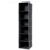 Compactor Črn viseči organizator s 6 predali Garment So Cene