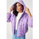 Bigdart 5117 Inflatable Hooded Coat - Lilac