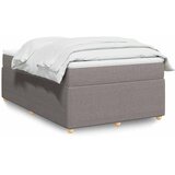  Krevet s oprugama i madracem smeđesivi 120 x 190 cm od tkanine | shoptok.hr