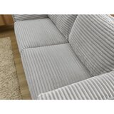 Bobochic Paris Svetlo siva sedežna garnitura za spanje/raztegljiva iz rebrastega žameta 240 cm Hugo – | Shoptok.si