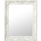 vidaXL Stensko ogledalo v baročnem stilu 50x60 cm belo, (20798422) | Shoptok.si