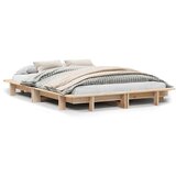 vidaXL Okvir kreveta bez madraca 140 x 190 cm od masivne borovine | shoptok.hr