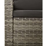  3-dijelna vrtna garnitura od poliratana s jastucima siva | shoptok.hr