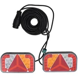 vidaXL Zadnje luči 2 kosa rdeče 24x5x14,5 cm 12V LED žarnica