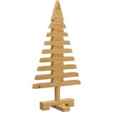 vidaXL Leseno božično drevo z stojalom Rjava 60 cm Trdna borovina | Shoptok.si