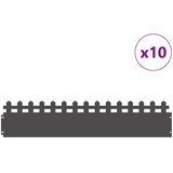  Rubnjaci za travnjak 10 kom. 103 x 0,05 x 22 cm Čelik Crna | shoptok.hr
