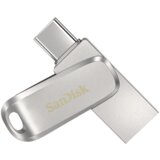 Sandisk USB C & USB DISK 256GB Ultra Dual LUXE, 3.1, srebrn, kovinski, branje do 150MB/s (SDDDC4-256G-G46) | Shoptok.si