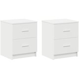  Noćni ormarići 2 kom s 2 ladice bijeli 40x36x50 cm | Shoptok.si