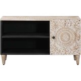 TV ormar s pohranom Bijelo 80 x 31 5 x 46 cm Čvrsto drvo manga - Bijelo | shoptok.hr