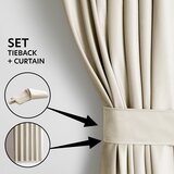 Restilo Bež zavjesa za djelomično zamračenje od samta 140x245 cm Pleat – | shoptok.hr
