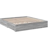  Okvir za krevet s ladicama boja hrasta 200x200 cm drveni | shoptok.hr