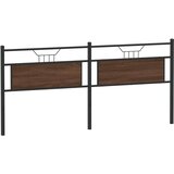  Posteljno vzglavje rjavi hrast 200 cm inženirski les in jeklo, (21829395) | Shoptok.si