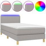  Box spring s madracem LED svjetlosivi 80x200 cm tkanina | shoptok.hr