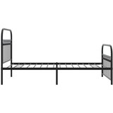 Metalni okvir kreveta uzglavlje i podnožje crni 100x200 cm | shoptok.hr