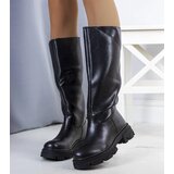 D/CEO Black patent leather insulated boots Campi | Shoptok.si