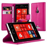 Cadorabo Ohišje, združljivo z Nokia Lumia 925 v vroča rožnata - Zaščitni ovitek z magnetnim zapiranjem, stoječo funkcijo in režo za kartice, (20557254) | Shoptok.si
