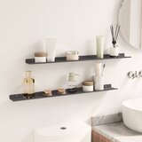  Lebdeća polica Zidne 2 pcs Crna 80 x 9 x 2,5 cm Čelik | shoptok.hr