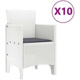  11-delni vrtni jedilni set z blazinami Bela Poli ratan, (22089816) | Shoptok.si