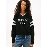 Tommy Jeans Pulover '85' crna / bijela | shoptok.hr
