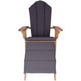  Vrtna stolica Adirondack s osloncem za noge Prirodna | shoptok.hr