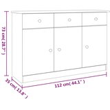  Komoda ALTA 112 x 35 x 73 cm od masivne borovine | shoptok.hr