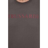 Trussardi Pamučna majica boja: siva, s tiskom | shoptok.hr