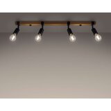  Stropna svetilka ZUCA 4 črna, (21347591) | Shoptok.si