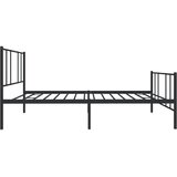  Metalni okvir kreveta uzglavlje i podnožje crni 100x200 cm | Eponuda.com