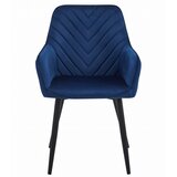 Nana stolica - tamnoplavi baršun / crne noge x 2 | shoptok.hr