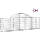  Lučne gabionske košare 14 kom 200x30x60/80 cm pocinčano željezo | shoptok.hr