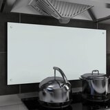 vidaXL Kuhinjska zaštita od prskanja bijela 100 x 50 cm kaljeno staklo | shoptok.hr