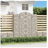 vidaXL Obokane gabion kosare 2 kosa 200x30x220/240 cm pocink Cene