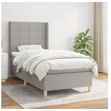  Kreveta s oprugama i madrac svjetlosivi 80x200cm tkanina | shoptok.hr