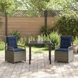  Komplet za jedilnico v vrtu 3 pcs Siva poli ratan, (5000045610) | Shoptok.si