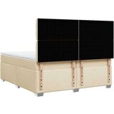  Krevet s oprugama i madracem krem 200 x 200 cm od tkanine | shoptok.hr