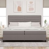 Taupe Boks Vzmetnica s Pokrovom 200x200 cm Tkanina, (22083242) | Shoptok.si