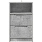 vidaXL Posteljne mize s predalom 2 pcs Betonsko siva 40 x 30 x 467 cm | Shoptok.si