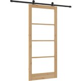  Klizna vrata ORKDAL 93 x 211 cm Masivna borovina i staklo | shoptok.hr