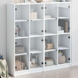 vidaXL Regal za knjige s vratima bijeli 136 x 37 x 142 cm drveni | shoptok.hr