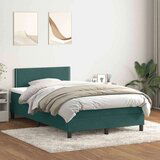 Box spring postelja z vzmetnico temno zelena 120x210 cm žamet, (21792408) | Shoptok.si