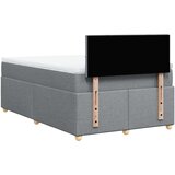  Krevet s oprugama i madrac svjetlosivi 120 x 200cm od tkanine | shoptok.hr