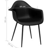  Jedilni stol 2 kosa črne barve PP, (20812369) | Shoptok.si