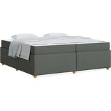  Konstrukcija postelje z vzmetnico Temno siva 200 x 200 cm blago | Shoptok.si