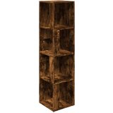 vidaXL Kotna omarica dimljeni hrast 33x33x132 cm inženirski les | Shoptok.si