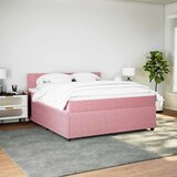  Krevet s oprugama i madracem ružičasti 180x200 cm baršunasti | shoptok.hr