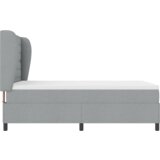  Krevet s uzglavljem i madracem svijetlosivi 160x200 cm tkanina | shoptok.hr