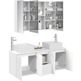  Set ormarića za kupaonicu 4 pcs Bijela Konstruirano drvo | shoptok.hr