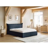 Bobochic Paris Temno modra oblazinjena zakonska postelja s prostorom za shranjevanje z letvenim dnom 180x200 cm Jade – | Shoptok.si