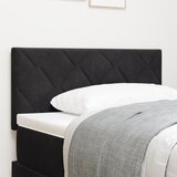 vidaXL LED glava kreveta S LED lampica Dijamantni s uzglavljem Crna 100 cm Tkanina presvlaka | shoptok.hr